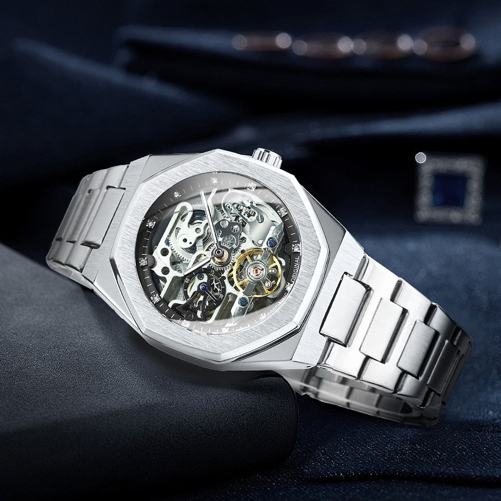 Royale Skeleton Mechanical Men Watch