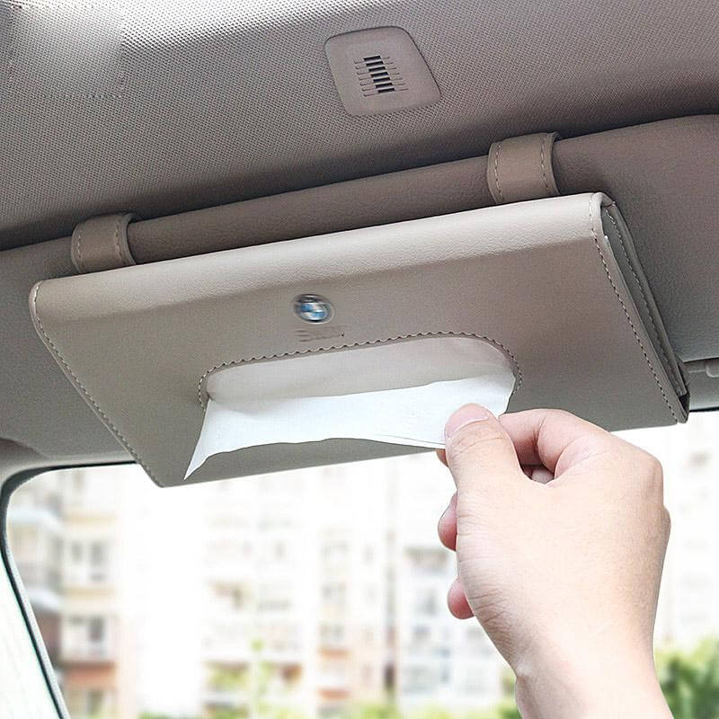 Car Sun Visor Leather Tissue Boxes