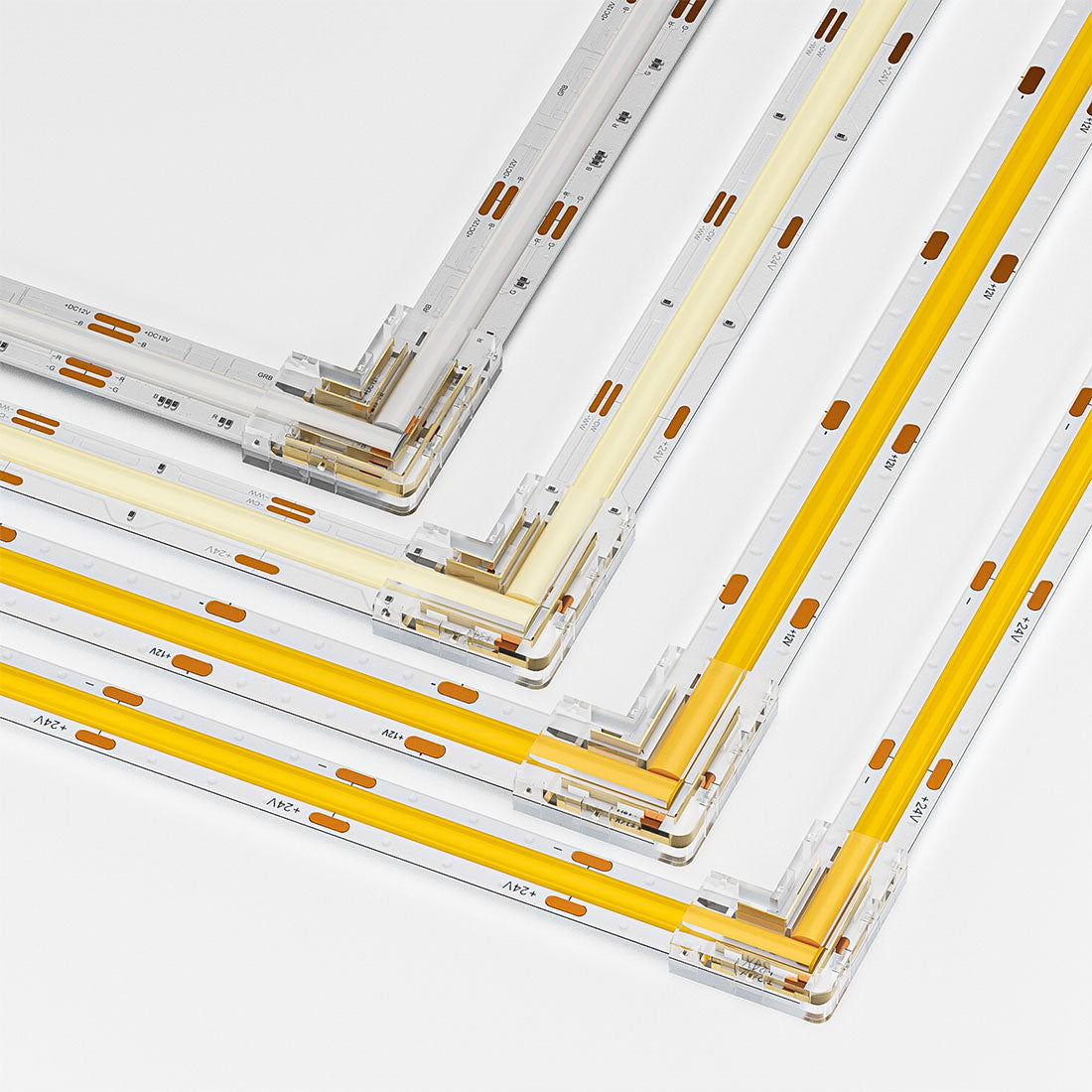 L Shaped Transparent LED Strip Connector