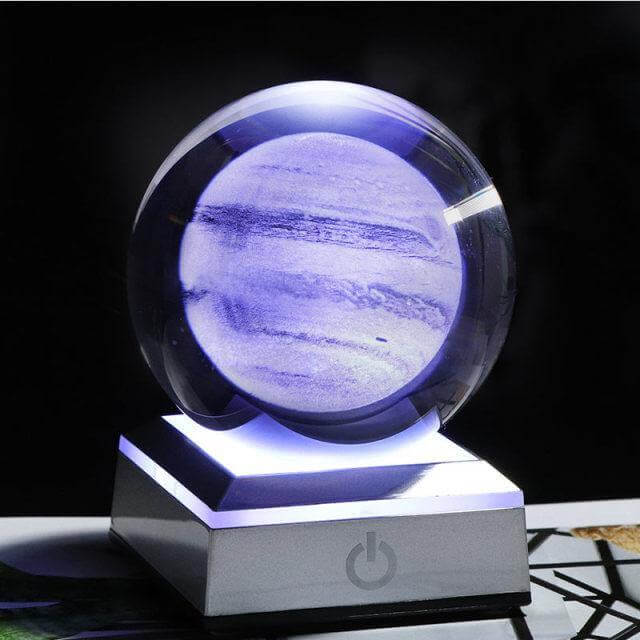 Crystal Globe Solar System Planet Lamp