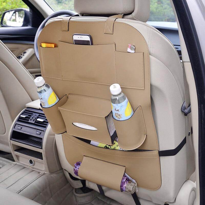 Car Leather Back Seat Organizer