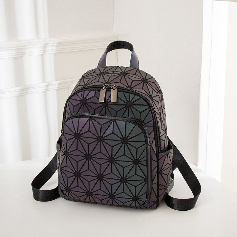 Rainbow Rise Luminous Holographic Backpack