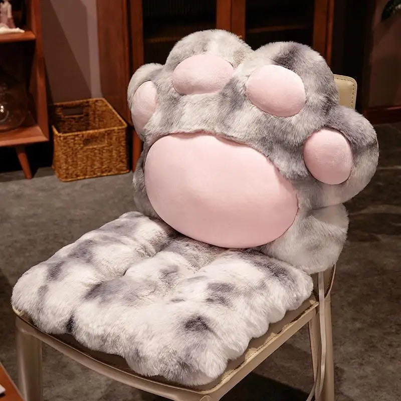 Cozy Cat Paw Plush Seat Pillow