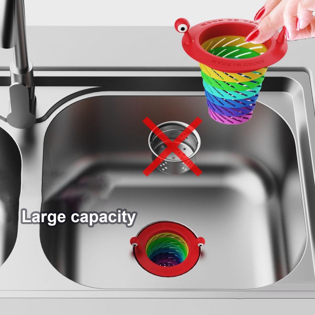 Little Monster Colorful Foldable Sink Strainer Basket