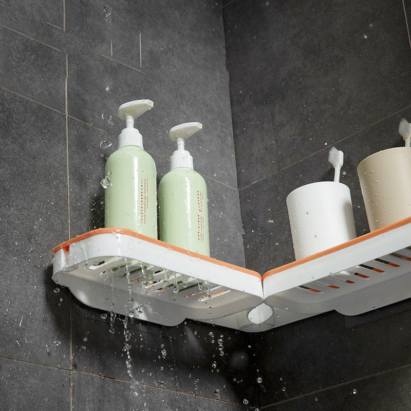 Wall-Mounted Rotatable Bathroom Shelf