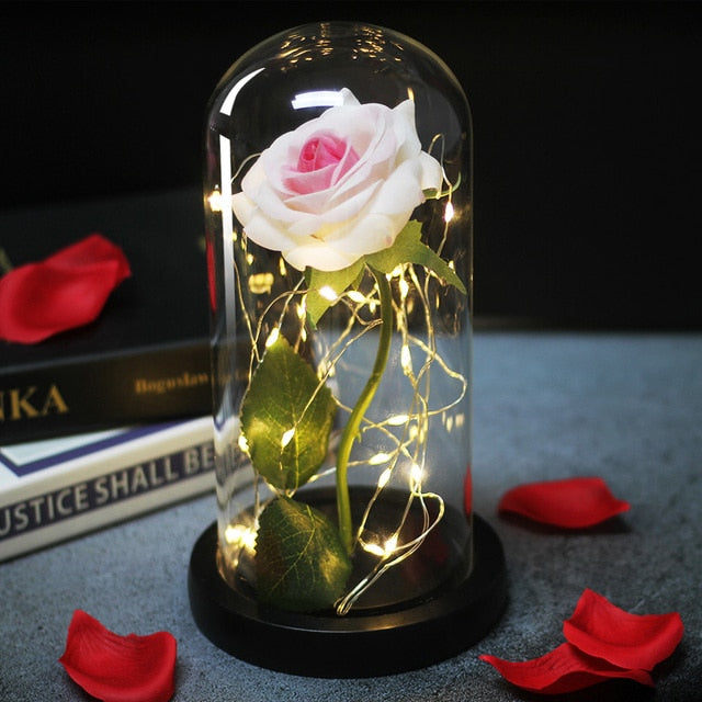 Eternal Artificial Rose Glass Dome