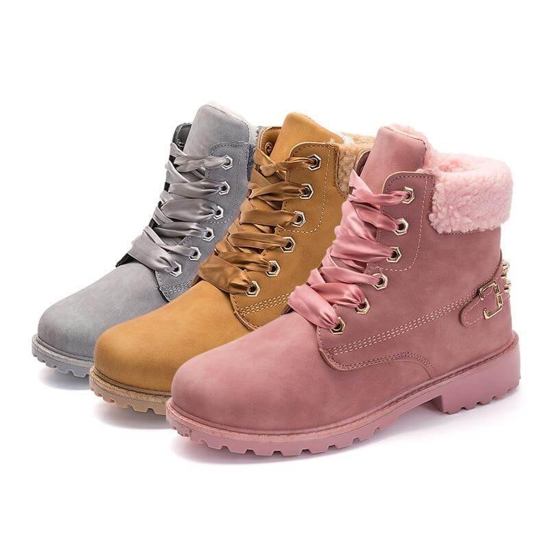 New British Style Lace Up Ankle Boots for Women