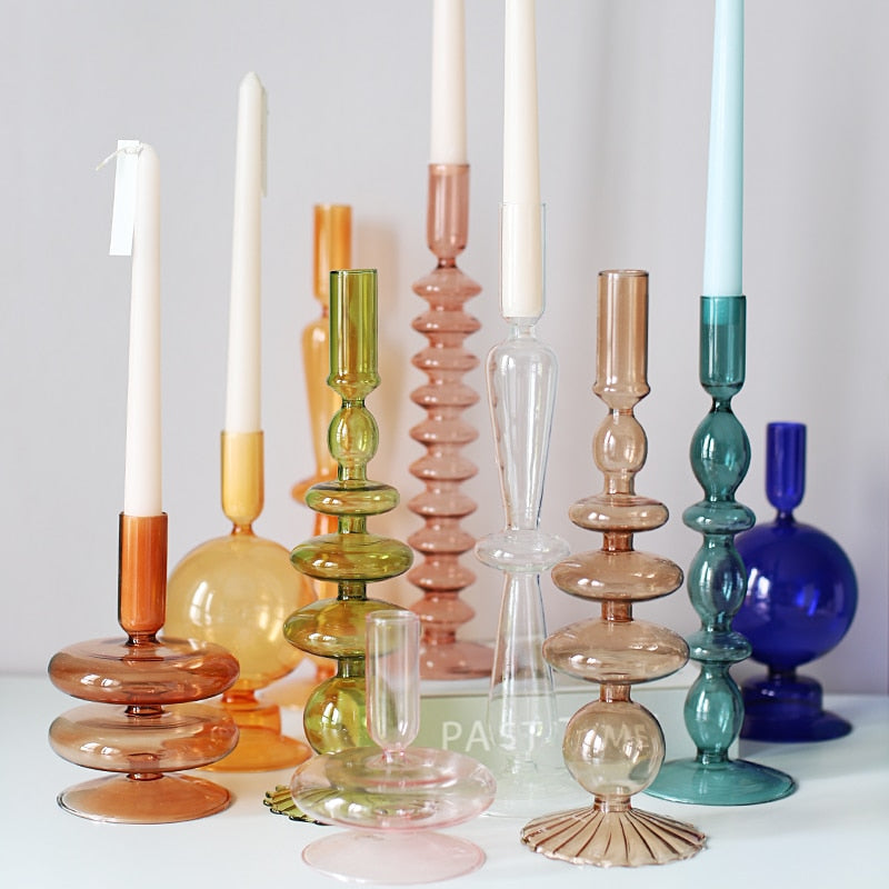 Nordic Stylish Bubble Glass Candle Holder