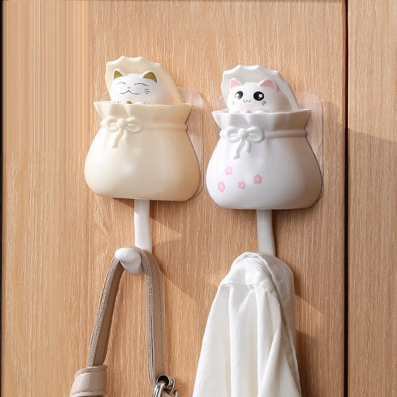 Cute Cat Sticky Hook Hanger