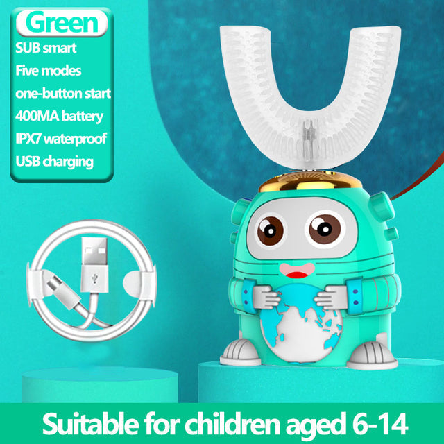 Smart Ultrasonic Silicone Toothbrush for Kids