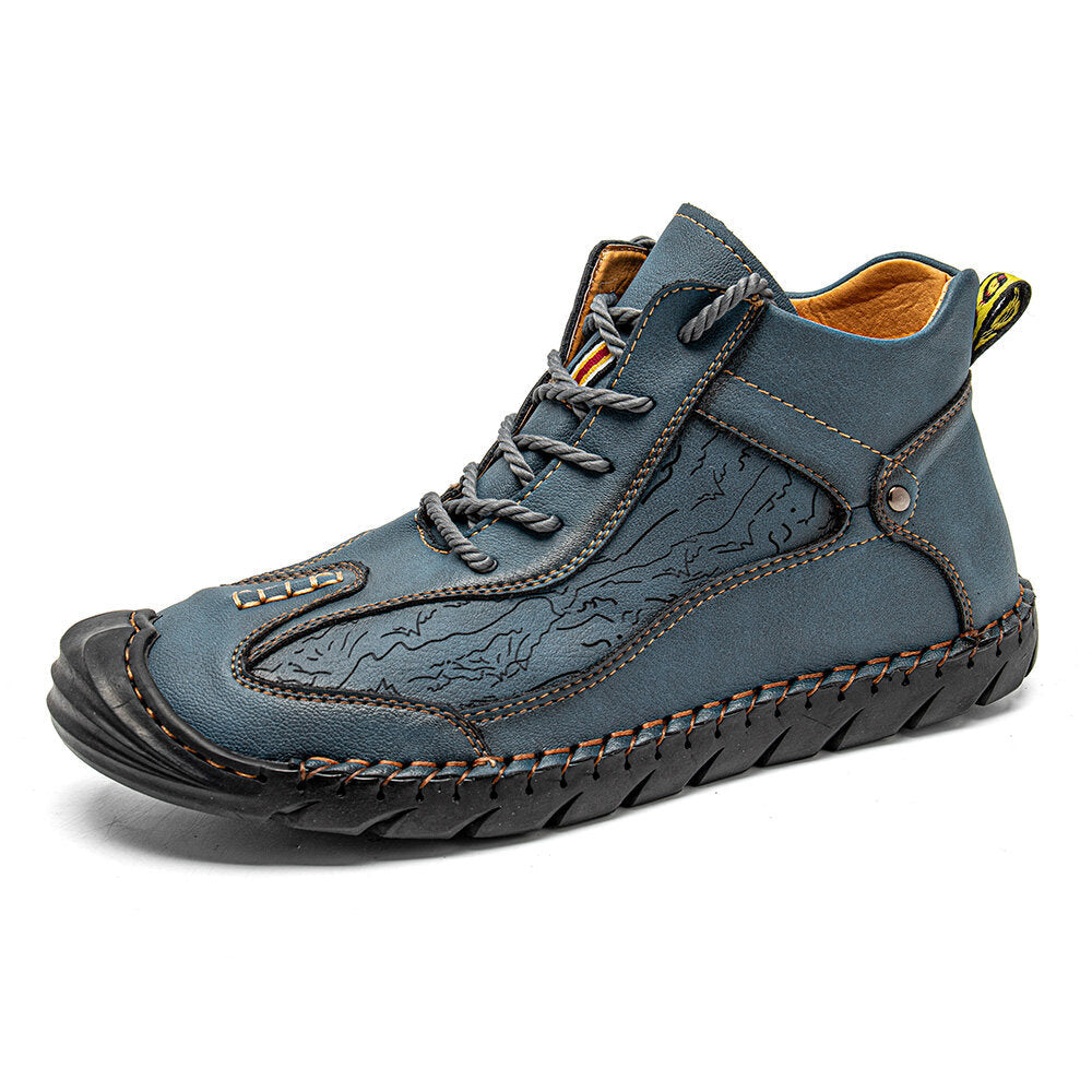 Leather Waterproof Mountain Hiking Shoes