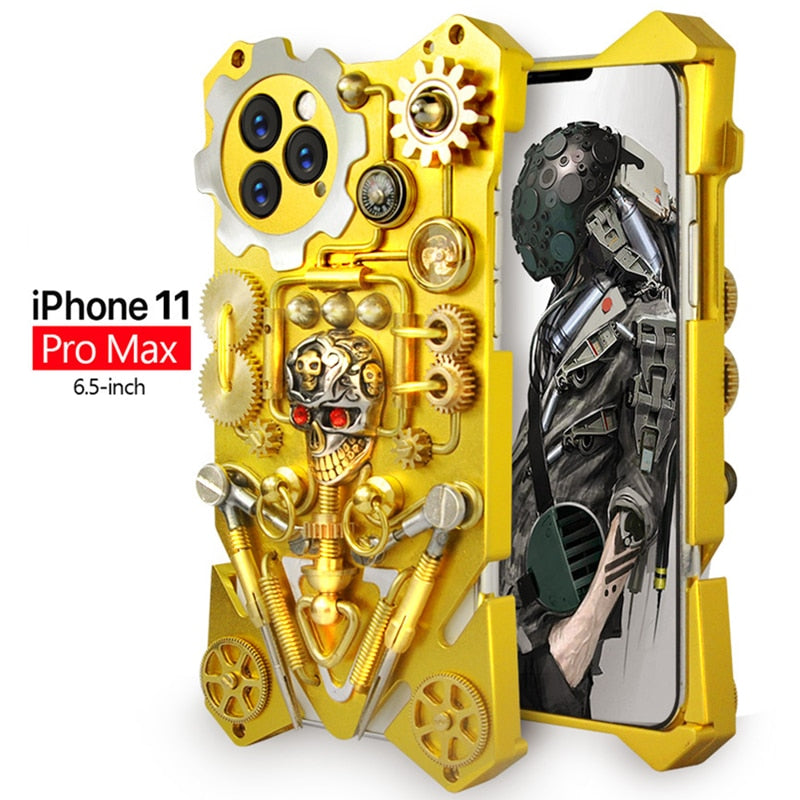 Mechanic Skull Cyberpunk Style iPhone Case