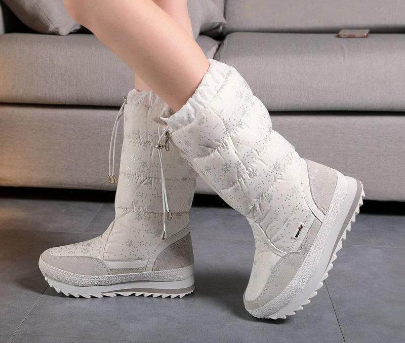 Long Sleeve Plush Warm Winter Boots for Women