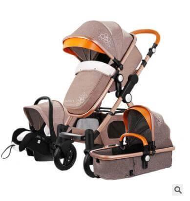 Luxury 3 in 1 Portable Higher Land-scape Carriage Foldable Baby Stroller