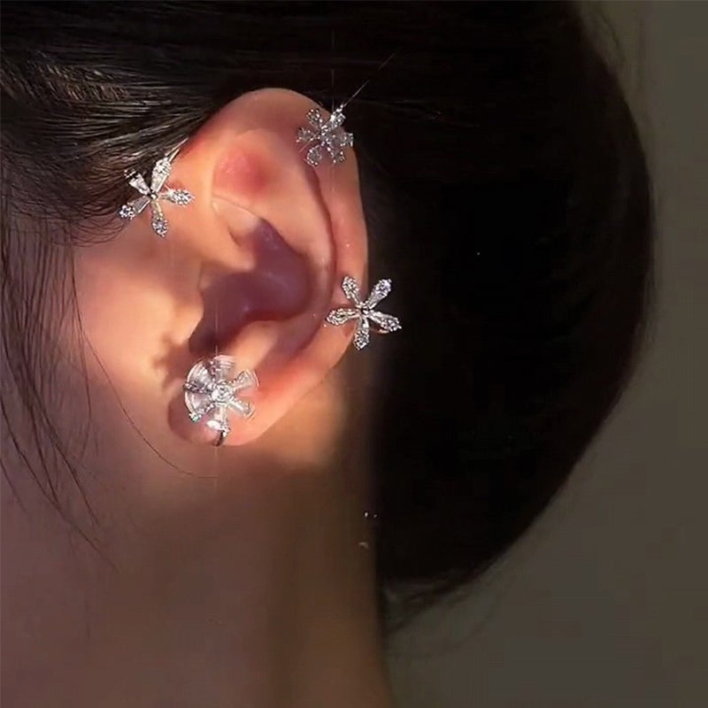 Rotating Windmill Zircon Sparkling Earring