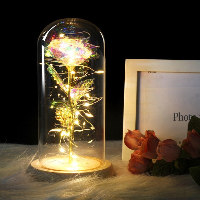 Eternal Artificial Rose Glass Dome