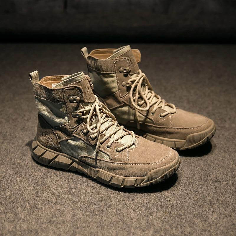 Tactical Cowhide Leather Camping Boots