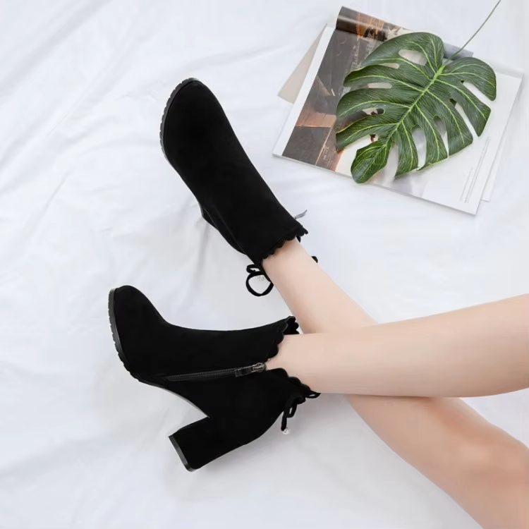 Ruffles Ankle Fall Women Boots