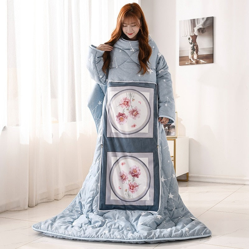 Lazy Wearable Cute Printed Comforter