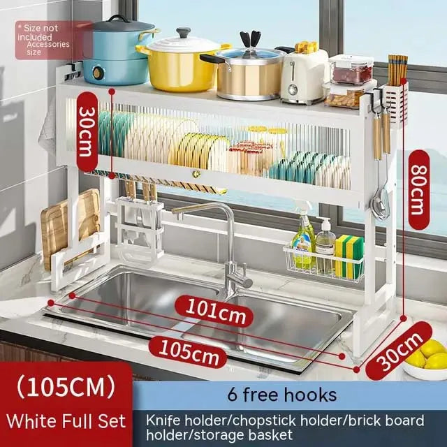 Modern Kitchen Over The Sink Organizer Dish Rack