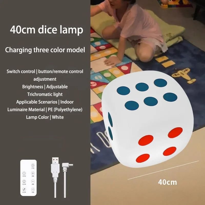 Huge Dice Bedside Atmosphere Floor Table Lamp