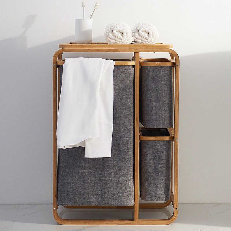 Elegant Bamboo Laundry Basket