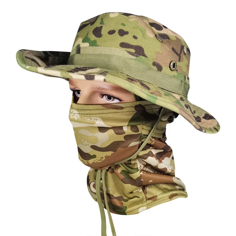 Tactical Camouflage Full Face Cover Hat