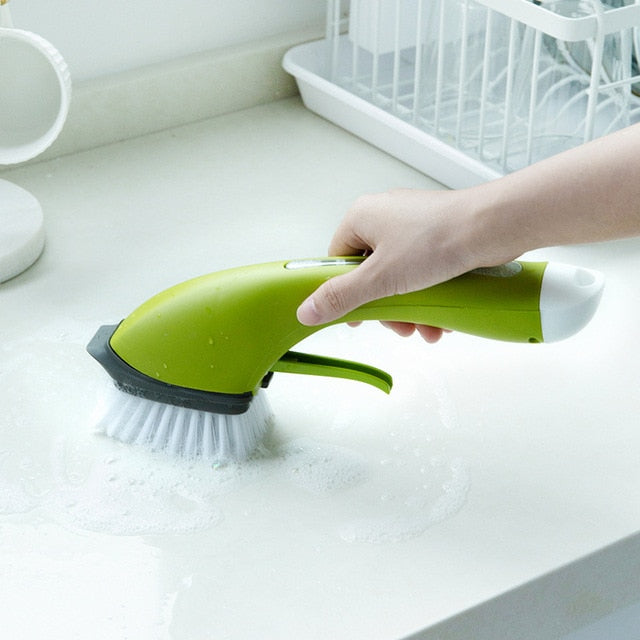 Multi-function Liquid Dispenser Cleaning Brush