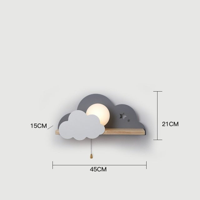 Nordic Kids Cloud Sky LED Wall Lamp