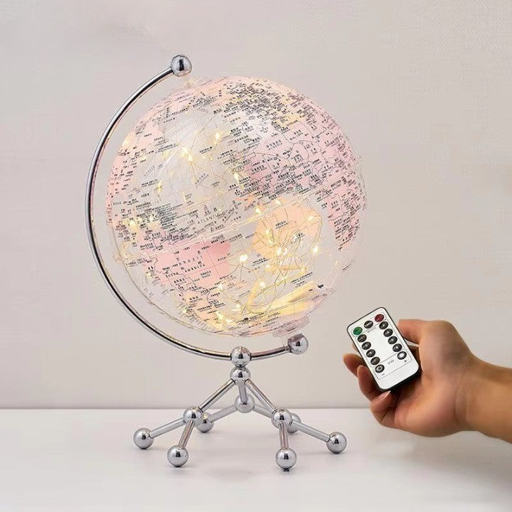 Golden Sail World Map Decor LED Light