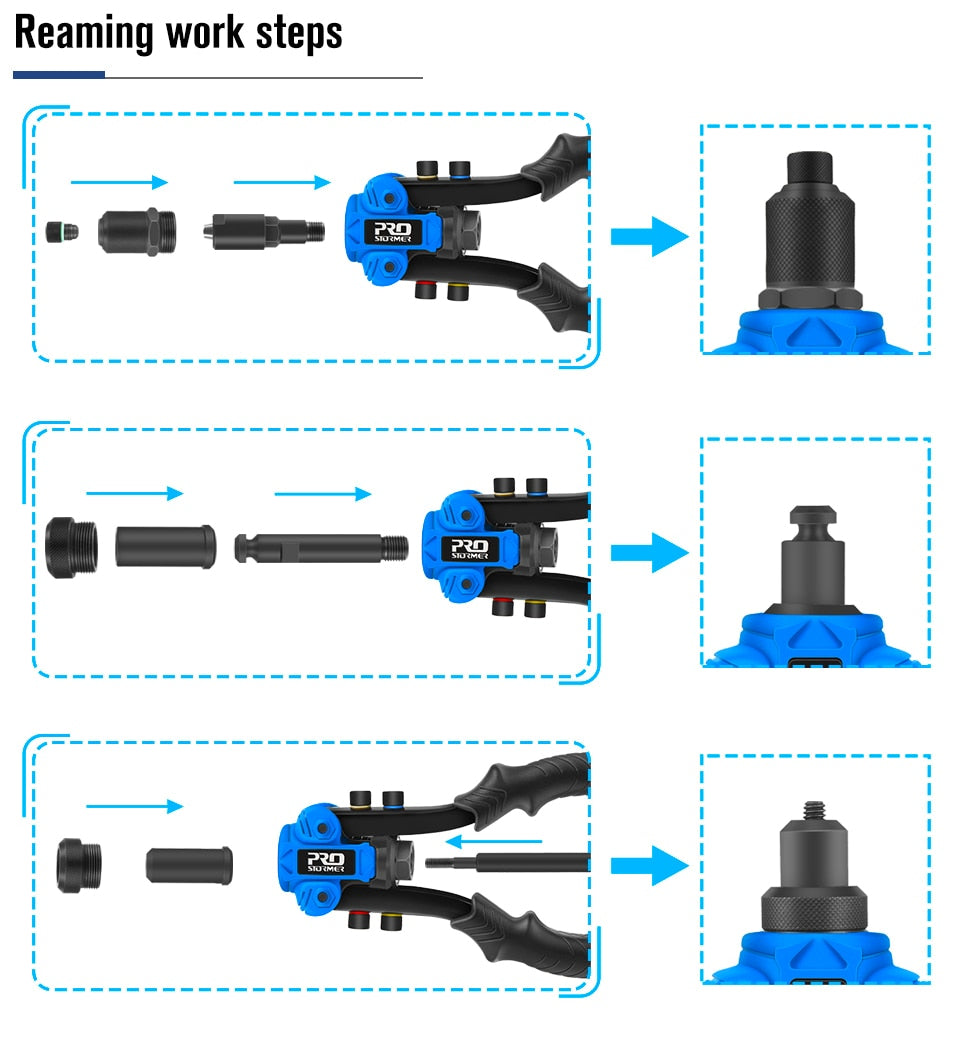 3in1 Hand Rivet Nut Tool Set