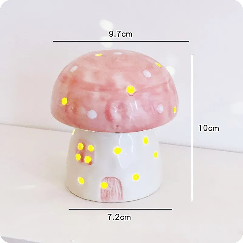 Dreamy Mushroom Shape Ceramic Bedside Lamp