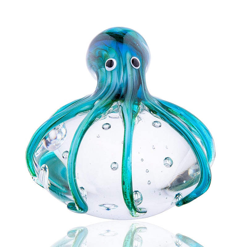 Handmade Colored Octopus Glass Ornament