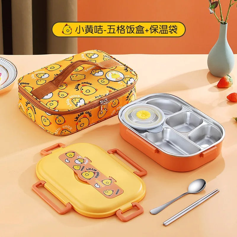 Insulated Divider Stainless Steel Lunchbox Set