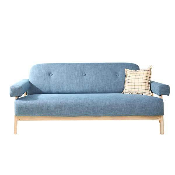 Mid Century Modern Colorful Linen Fabric Sofa Couch