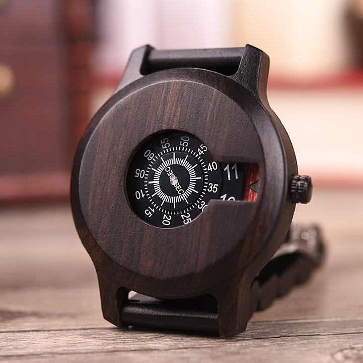 Luxury Wooden Simple Quartz Men Watch