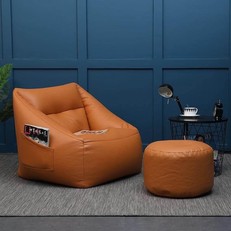 Lazy Sofa Leather Bean Bag