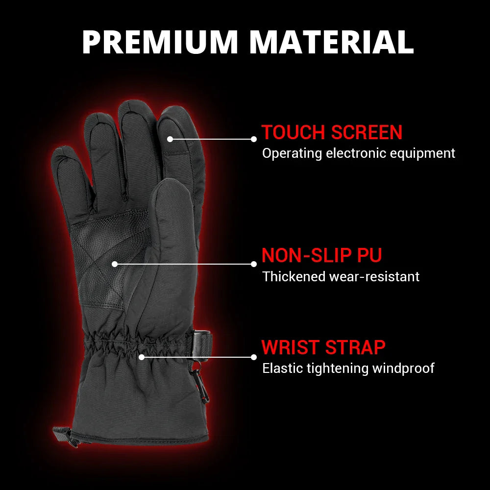 Non-Slip Waterproof Winter Heated Gloves