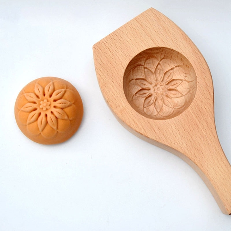 Wooden Moon Dumpling Maker Mold