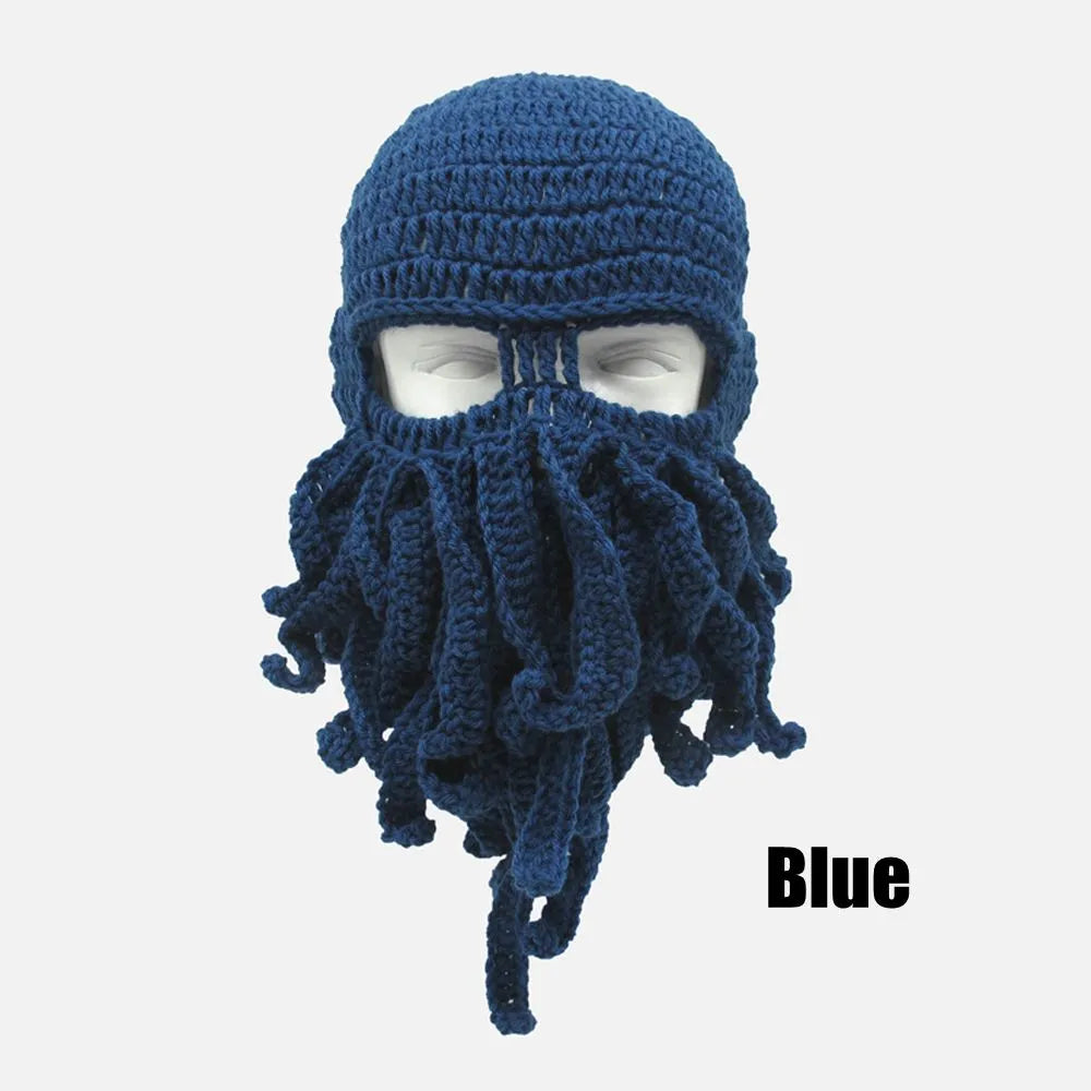 Octopus Tentacle Knitted Face Winter Mask