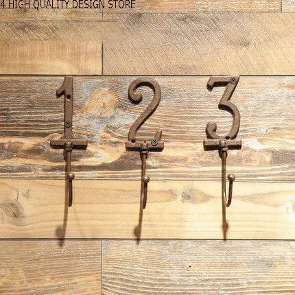 Creative Wood Wall Hanger with Iron Wall Hanger