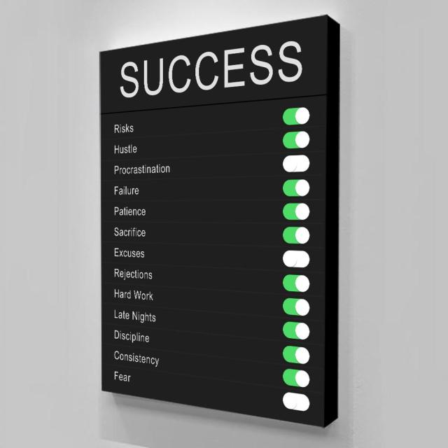 Inspirational Modern Success Canvas Paint