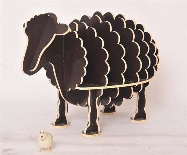 Creative Decorative Sheep Shaped BookCase