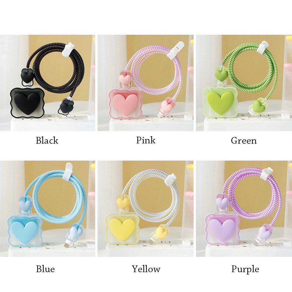 Transparent Love Charging Cable Protector Case