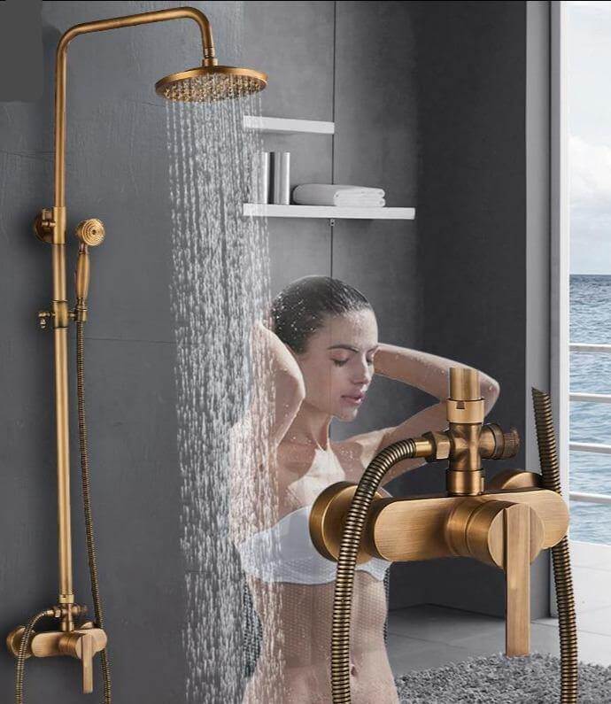 Elegant Luxury Antique Rainfall Bathroom Shower Set