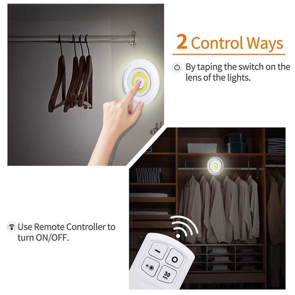 Remote Control Mini Cabinet Dimmable Night Light