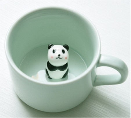 3D Creative Cartoon Animal Ceramic Mugs