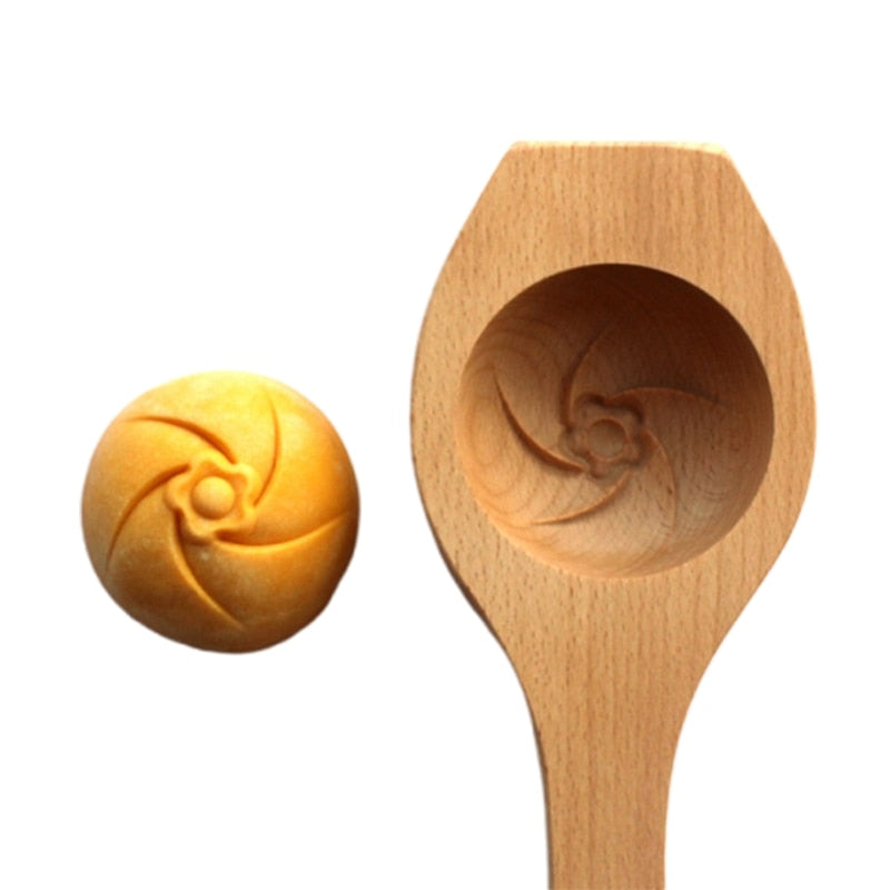 Wooden Moon Dumpling Maker Mold