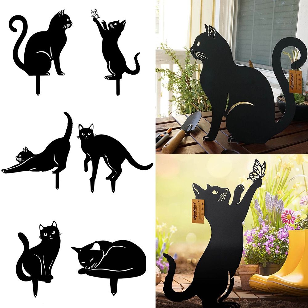 Mystical Black Cat Creative Garden Figure