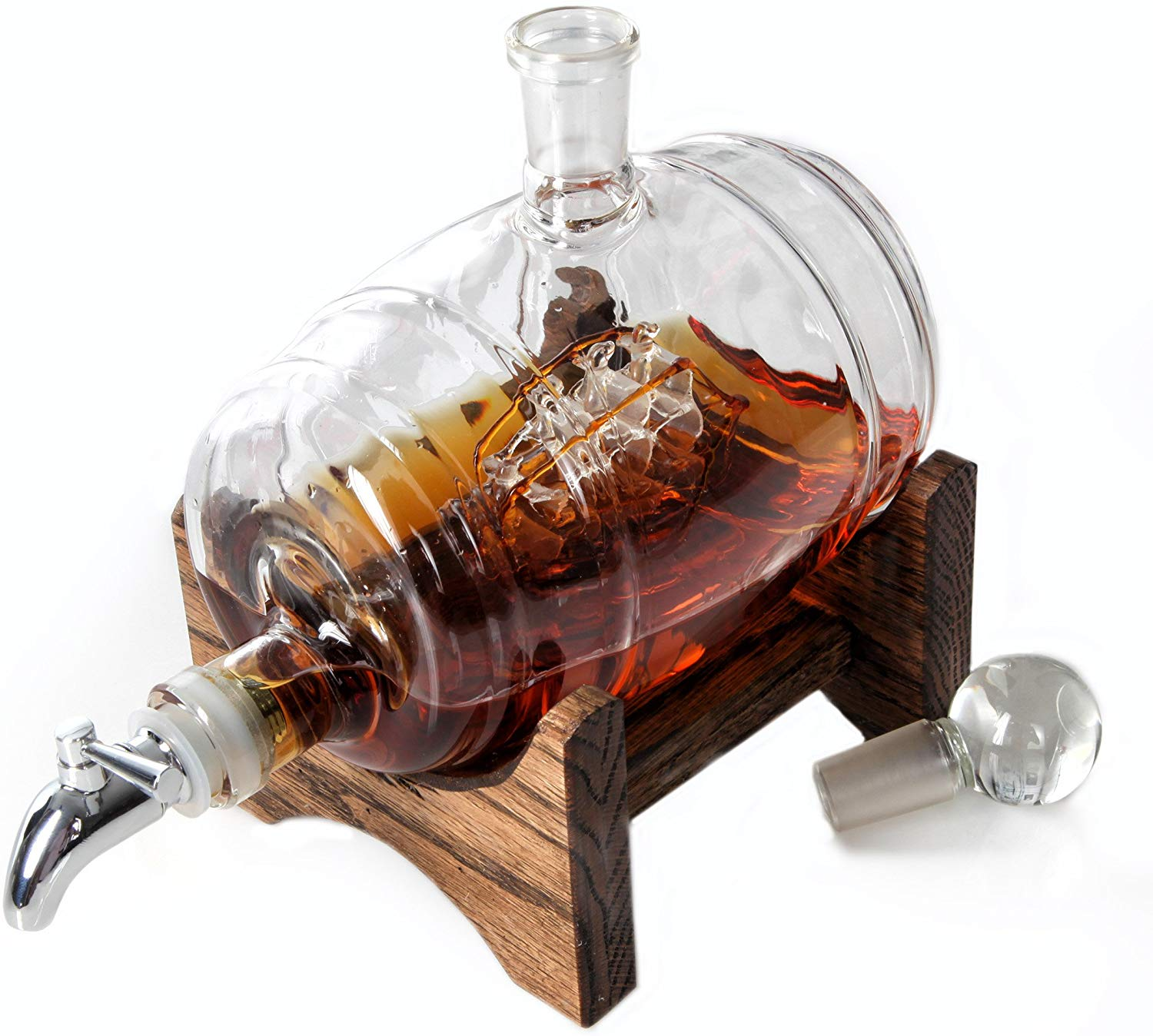 Creative Barrel Ship Whiskey Decanter